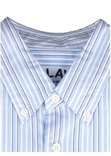 [꼼데가르송] AZ-B010-051-1 블랙와펜 스트라이프 남성 셔츠 블루 남성 셔츠 / TS,COMME DES GARCONS