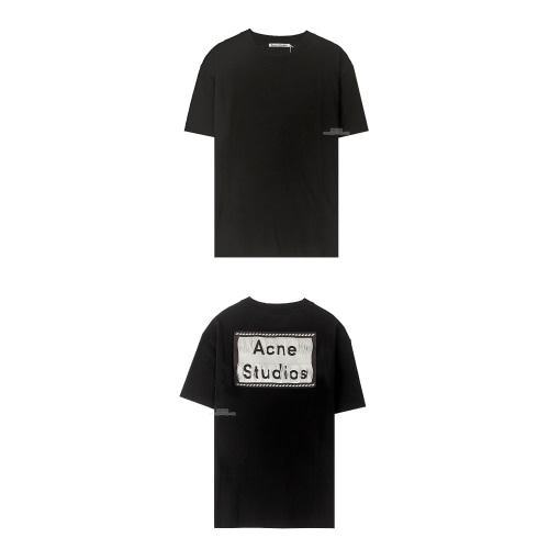 [아크네] AL0119 BK 리버스라벨 반팔티셔츠 블랙 여성 티셔츠 / TTA,ACNE STUDIOS