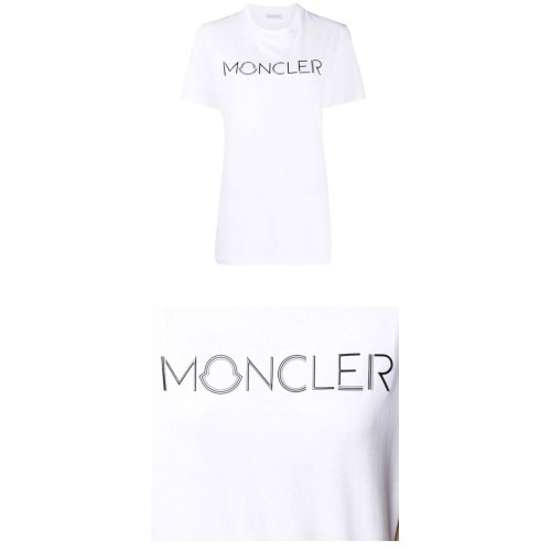 [몽클레어] 8C76210 V8161 001 로고패치 레터링 반팔티셔츠 화이트 여성 티셔츠 / TJ,MONCLER