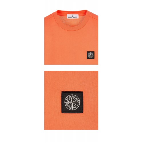 [스톤아일랜드] 22SS 761524113 V0032 로고패치 라운드 반팔 티셔츠 오렌지 남성 티셔츠 / TTA,STONE ISLAND