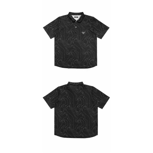 [말본] M-7041-BLK 컨투어 폴로 반팔 티셔츠 블랙 남성 티셔츠 / TR,MALBON