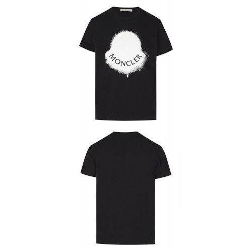 [몽클레어] 8C00014 829HP 999 로고프린팅 라운드 반팔티셔츠 블랙 여성 티셔츠 / TJ,MONCLER