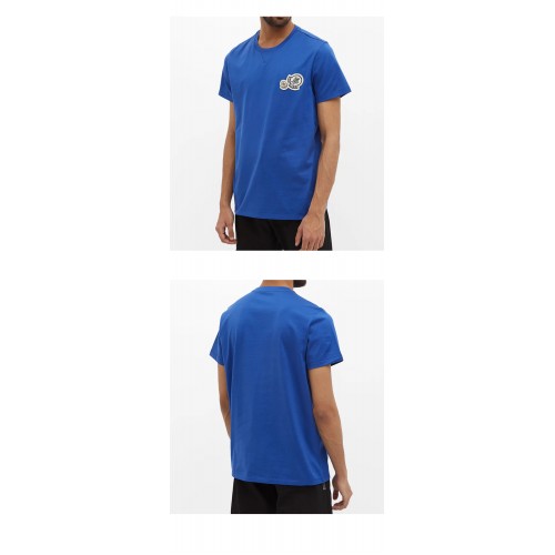 [몽클레어] 8C00057 8390Y 771 더블로고 라운드 반팔티셔츠 블루 남성 티셔츠 / TJ,MONCLER
