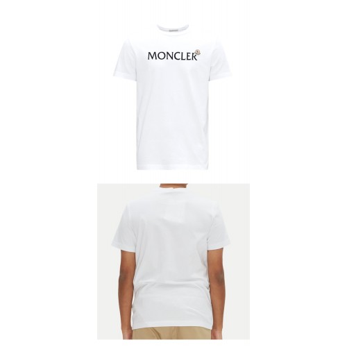 [몽클레어] 8C00057 8390T 001 로고 엠브로이드 반팔티셔츠 화이트 남성 티셔츠 / TJ,MONCLER