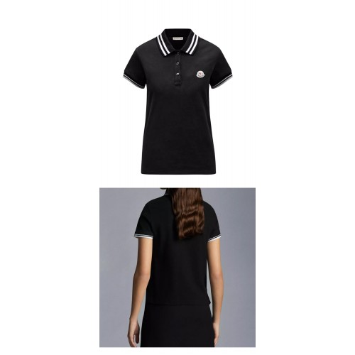 [몽클레어] 8A00009 84720 999 로고 패치 폴로 티셔츠 블랙 여성 티셔츠 / TJ,MONCLER