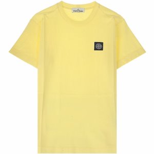 [스톤아일랜드] 20SS 721524113 V0031 가슴패치 라운드 반팔티셔츠 옐로우 남성 티셔츠 / TR,STONE ISLAND