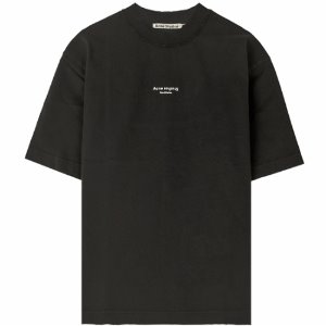 [아크네] 20SS BL0156 900 리버스로고 라운드 반팔티셔츠 블랙 남성 티셔츠 / TR,ACNE STUDIOS