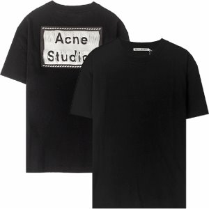 [아크네] AL0119 BK 리버스라벨 반팔티셔츠 블랙 여성 티셔츠 / TTA,ACNE STUDIOS