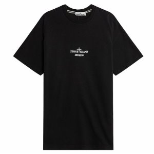 [스톤아일랜드] 20FW 73152NS91 V0029 아르키비오 프로젝트 백프린팅 반팔 티셔츠 블랙 남성 티셔츠 / TJ,STONE ISLAND
