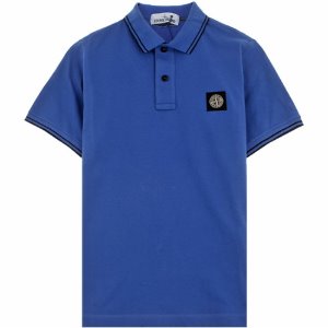 [스톤아일랜드] 101522S18 V0043 가슴로고패치 폴로 티셔츠 블루 남성 티셔츠 / TR,STONE ISLAND