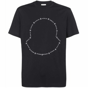 [몽클레어] 8C00027 8390T 999 매크로로고 라운드 반팔티셔츠 블랙 남성 티셔츠 / TSH,MONCLER