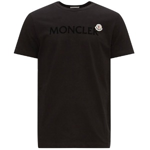 [몽클레어] 8C00057 8390T 999 로고 엠브로이드 반팔티셔츠 블랙 남성 티셔츠 / TJ,MONCLER