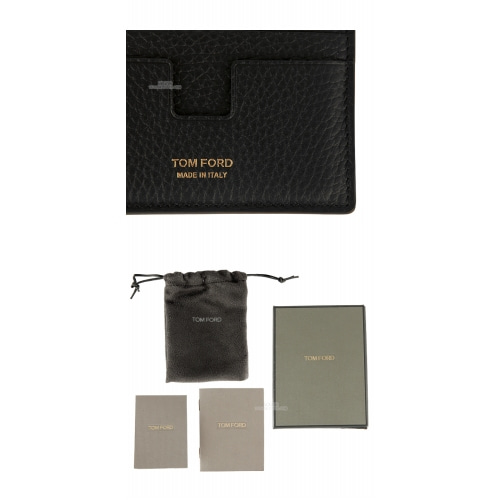 [톰포드] Y0232T CP9 로고 레더 카드 지갑 블랙 지갑 / TR,TOM FORD