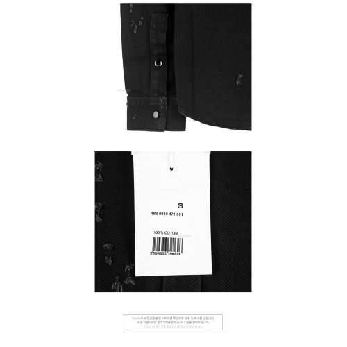 [지방시] 0919 471 001 투포켓 디스 데님 셔츠 블랙 남성 셔츠 / TR,GIVENCHY