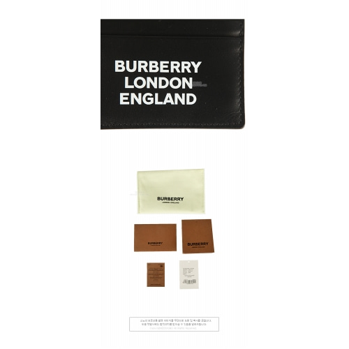 [버버리] 19SS 8009213 1 로고프린트 더블 카드홀더 블랙 지갑 / TTA,BURBERRY