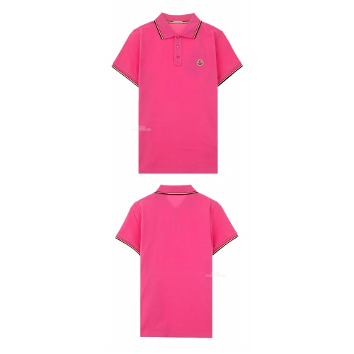 [몽클레어] 19SS 8345600 84556 530 삼선넥라인 폴로 티셔츠 핑크 남성 티셔츠 / TTA,MONCLER