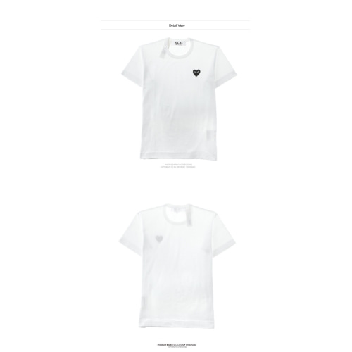 [꼼데가르송] AZ-T064-051-2 흰검 블랙와펜 라운드 반팔티셔츠 화이트 남성 티셔츠 / TTA,COMME DES GARCONS