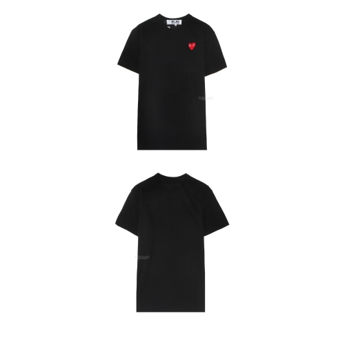 [꼼데가르송] AZ-T108-051-1 레드와펜 반팔 티셔츠 블랙 남성 티셔츠 / TS,COMME DES GARCONS