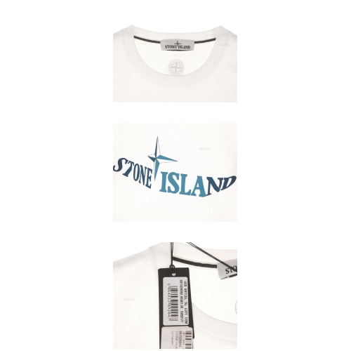 [스톤아일랜드] 18SS 68152NS92 V0001 로고 프린팅 반팔티셔츠 화이트 남성 티셔츠 / TTA,STONE ISLAND