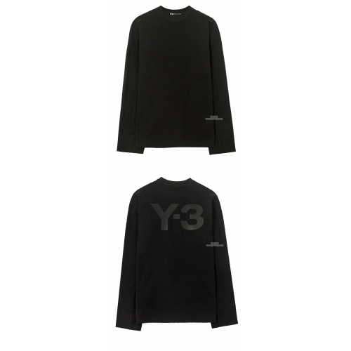 [Y3] 19FW FJ0369 클래식 백로고 프린팅 긴팔티셔츠 블랙 남성 티셔츠 / TR,Y-3