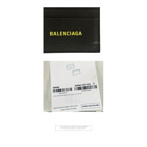 [발렌시아가] 20SS 594309 1IZF3 1072 로고 프린팅 카드 지갑 블랙네온 지갑 / TR,BALENCIAGA