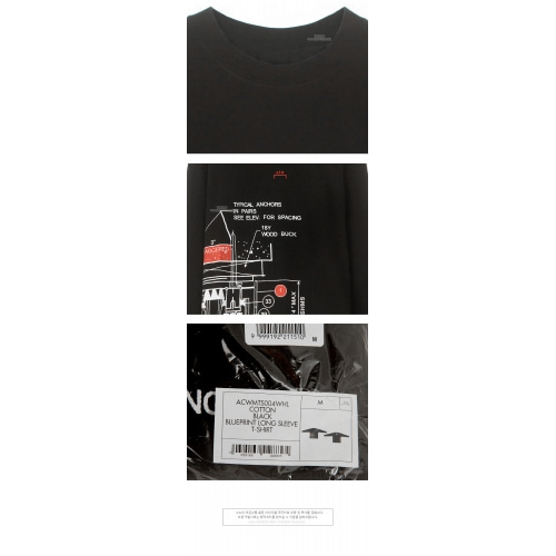 [어콜드월] 20SS ACWMTS004WHL BK 프린팅 로고 긴팔 티셔츠 블랙 남성 티셔츠 / TFN,A COLD WALL