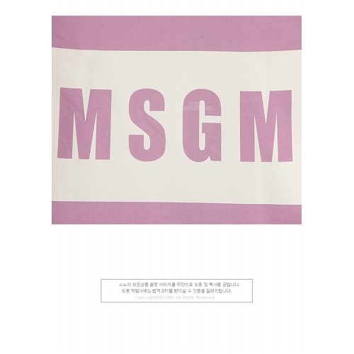 [MSGM] 20SS 2842MDM195 207498 70 로고프린팅 반팔 티셔츠 퍼플 여성 티셔츠 / TR,MSGM