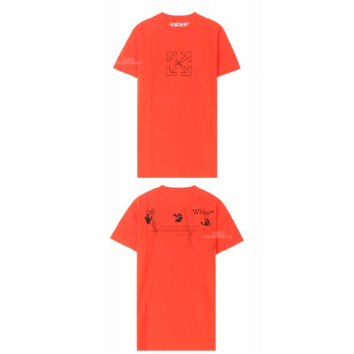 [오프화이트] 20FW OMAA027E20JER0032010 워커스 로고 반팔 티셔츠 오렌지 남성 티셔츠 / TR,OFF WHITE