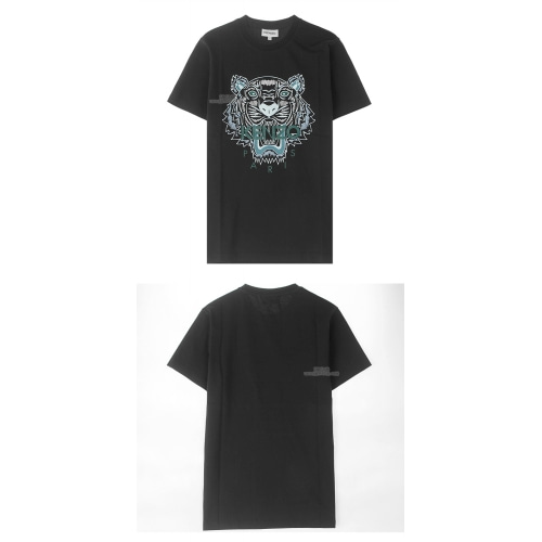 [겐조] 5TS020 4YA 99 클래식 타이거 프린팅 반팔 티셔츠 블랙 남성 티셔츠 / TR,KENZO