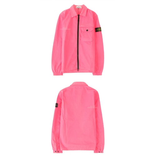 [스톤아일랜드] 20FW 7315107WN V0087 와펜 포켓 집업 셔츠자켓 핑크 남성 자켓 / TEO,STONE ISLAND