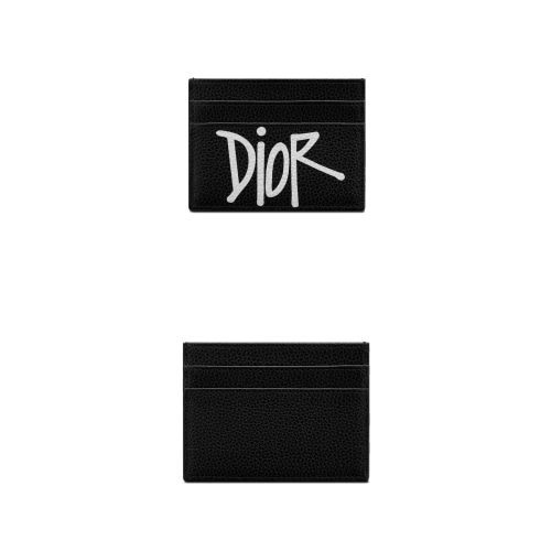 [디올] 2PUCH001YZS H10E 디올X스투시 로고 카드 지갑 블랙 지갑 / TTA,DIOR