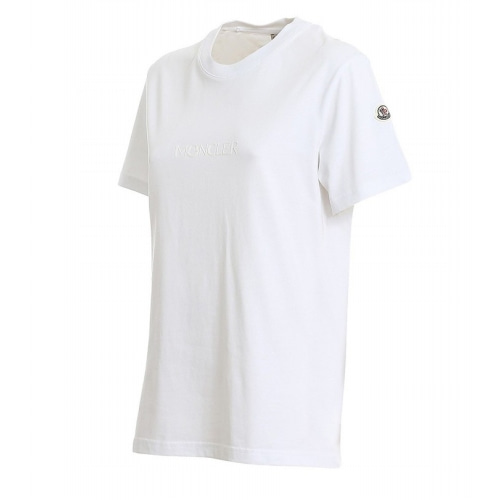 [몽클레어] 8C76510 V8161 001 가슴로고 라운드 반팔티셔츠 화이트 여성 티셔츠 / TJ,MONCLER