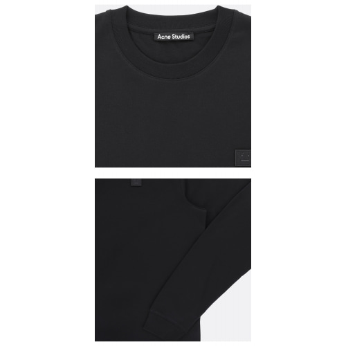 [아크네] CL0087 900 페이스 패치 긴팔 티셔츠 블랙 남성 티셔츠 / TJ,ACNE STUDIOS