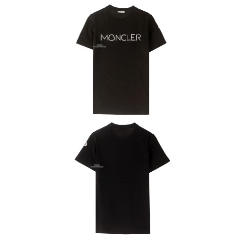 [몽클레어] 8C76210 V8161 999 로고패치 레터링 반팔티셔츠 블랙 여성 티셔츠 / TJ,MONCLER