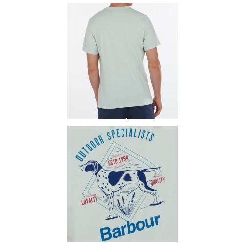 [바버] MTS0823AQ31 로얄 로고 도그 프린팅 반팔티셔츠 서프 사파리 남성 티셔츠 / TR,BARBOUR