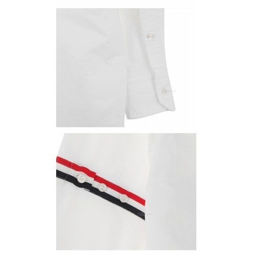 [톰브라운] MWL150E 00139 100 암밴드 클래식 셔츠 화이트 남성 셔츠 / TR,THOM BROWNE