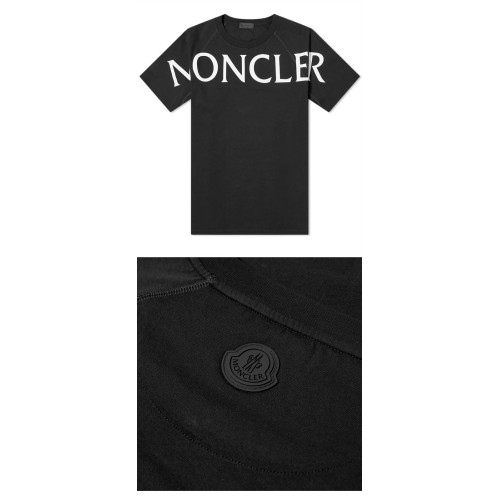 [몽클레어] 8C7C510 829H8 999 레터링로고 라운드 반팔티셔츠 블랙 남성 티셔츠 / TR,MONCLER