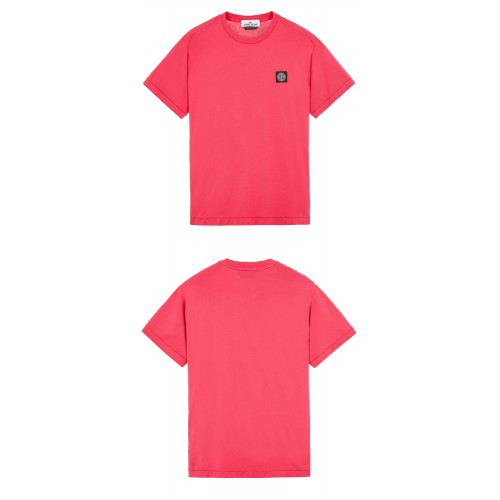 [스톤아일랜드] 22SS 761524113 V0087 로고패치 라운드 반팔 티셔츠 핑크 남성 티셔츠 / TJ,STONE ISLAND