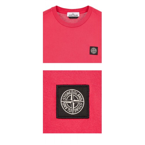 [스톤아일랜드] 22SS 761524113 V0087 로고패치 라운드 반팔 티셔츠 핑크 남성 티셔츠 / TJ,STONE ISLAND