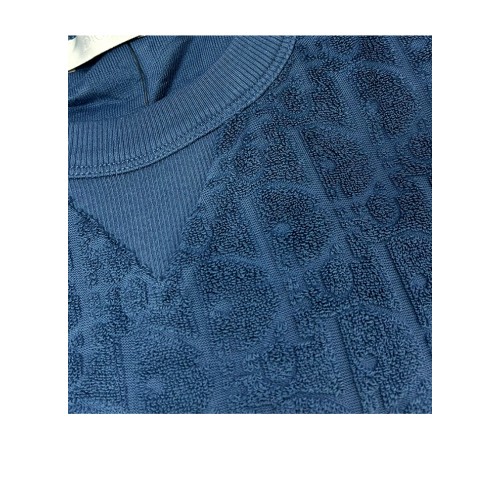 [디올] 113J692A0614 C531 오블리크 자카드 라운드 반팔티셔츠 블루 남성 티셔츠 / TEO,DIOR
