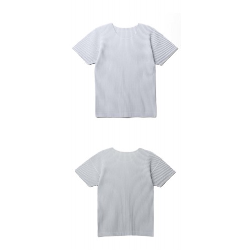 [이세이미야케] HP36-JK320 11 옴므 플리세 플리츠 클래식 라운드 반팔 티셔츠 그레이 남성 티셔츠 / TJ,ISSEY MIYAKE