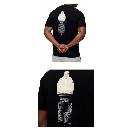 [스톤아일랜드] 73152NS91 V0029 아르키비오 프로젝트 백프린팅 반팔 티셔츠 블랙 남성 티셔츠 / TJ,STONE ISLAND