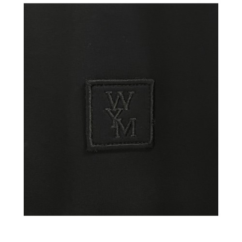 [우영미] W231TS49708B 플라워 프린팅 백로고 라운드 반팔 티셔츠 블랙 남성티셔츠 / TEO,WOOYOUNGMI