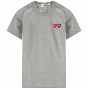 [꼼데가르송] AZ-T225-051-3 더블와펜 반팔 티셔츠 그레이 여성 티셔츠 / TS,COMME DES GARCONS