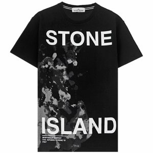 [스톤아일랜드] 19FW 71152NS86 V0029 로고프린팅 라운드 반팔티셔츠 블랙 남성 티셔츠 / TR,STONE ISLAND