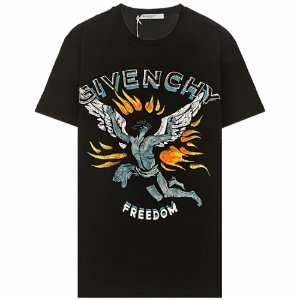 [지방시] 19FW BM70RA3002 001 지저스 로고 프린팅 반팔 티셔츠 레귤러핏 블랙 남성 티셔츠 / TR,GIVENCHY