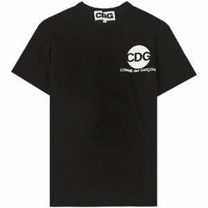 [꼼데가르송] SZ-T006-051-1 CDG 가슴로고 라운드 반팔티셔츠 블랙 남성 티셔츠 / TS,COMME DES GARCONS