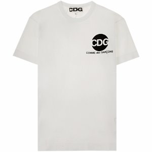 [꼼데가르송] SZ-T006-051-3 CDG 가슴로고 라운드 반팔티셔츠 화이트 남성 티셔츠 / TS,COMME DES GARCONS
