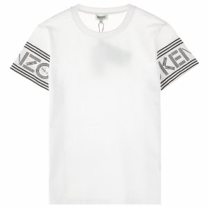 [겐조] 20SS 2TS793 985 01 암 로고 반팔 티셔츠 화이트 여성 티셔츠 / TR,KENZO