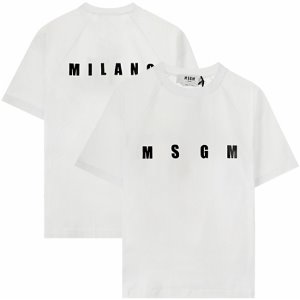 [MSGM] 20SS 2841MDM209 207298 01 로고 라운드 반팔티셔츠 루즈핏 화이트블랙 여성 티셔츠 / TFN,MSGM